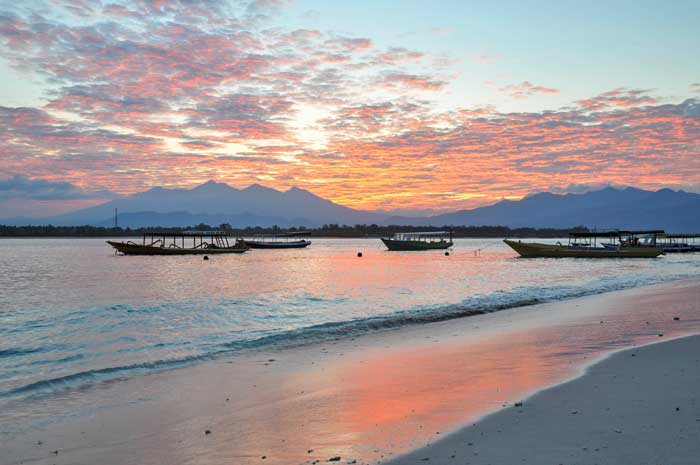 Cheap Flights - Sunrise on Lombok Mountains