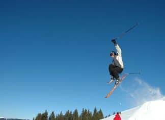 Cheap Flights - Man Ski Jumping