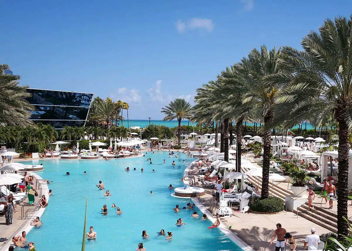 The Fontainebleau Hotel Pool in Miami Beach, Florida