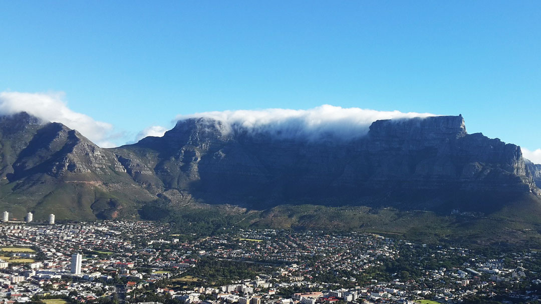 Mountain climbing at Table Mountain, Cape Town