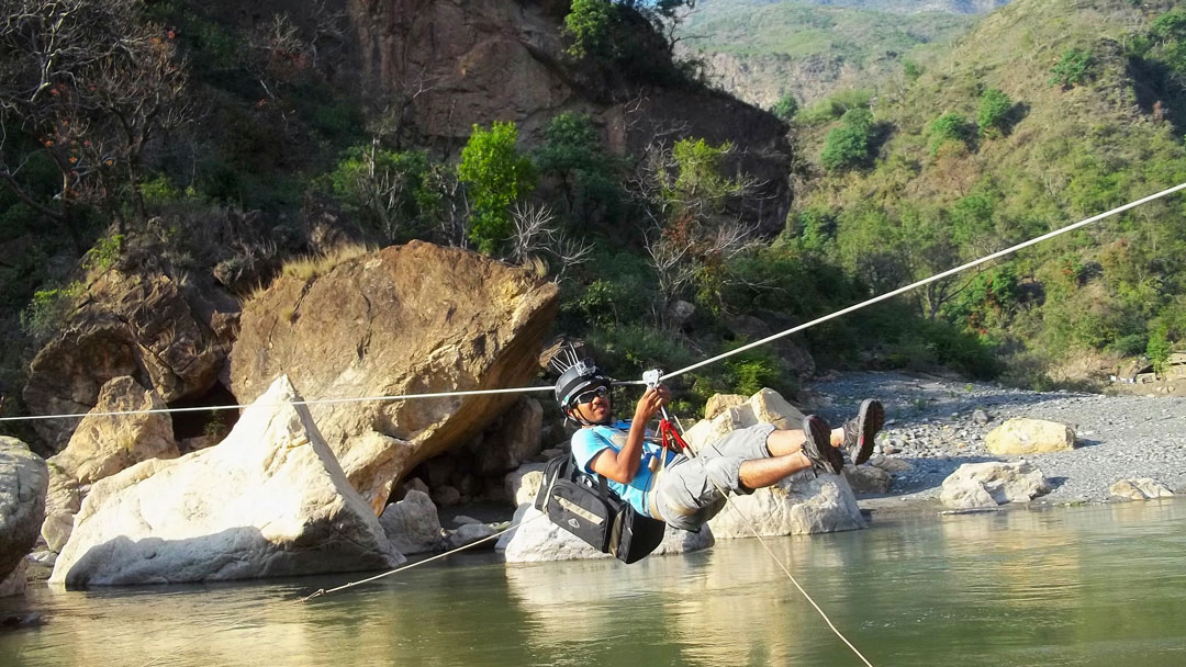 Zip lining in Sun City, South Africa